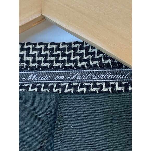 VTG V2 Versace Wool Sport Coat Zigzag Switzerland Neiman Marcus 44L 9097 - Picture 6 of 9
